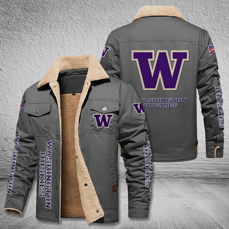 Washington-Huskies-Fleece-Cargo-Jacket-Winter-Jacket-FCJ2015-3