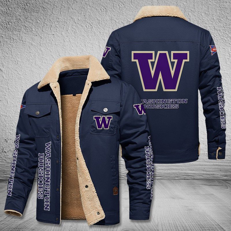 Washington-Huskies-Fleece-Cargo-Jacket-Winter-Jacket-FCJ2015-4