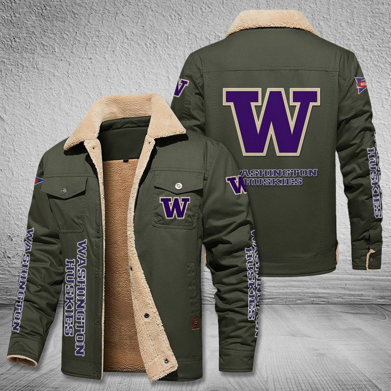 Washington-Huskies-Fleece-Cargo-Jacket-Winter-Jacket-FCJ2015-5
