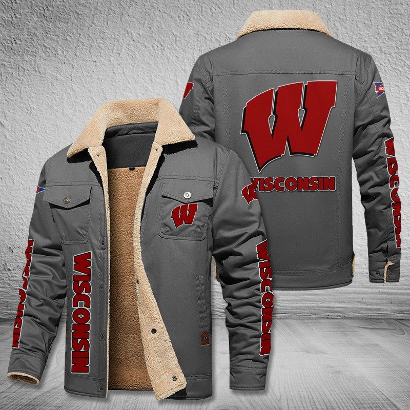 Wisconsin-Badgers-Fleece-Cargo-Jacket-Winter-Jacket-FCJ1993-3