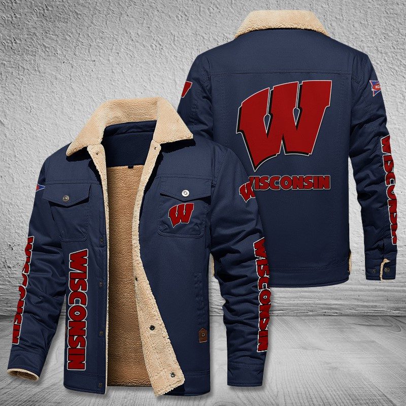 Wisconsin-Badgers-Fleece-Cargo-Jacket-Winter-Jacket-FCJ1993-4