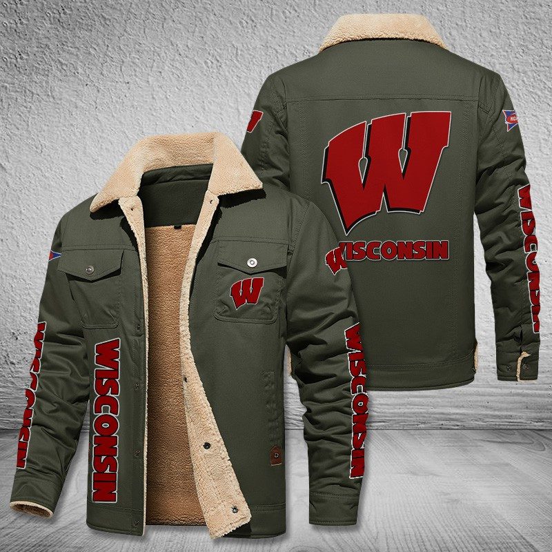 Wisconsin-Badgers-Fleece-Cargo-Jacket-Winter-Jacket-FCJ1993-5