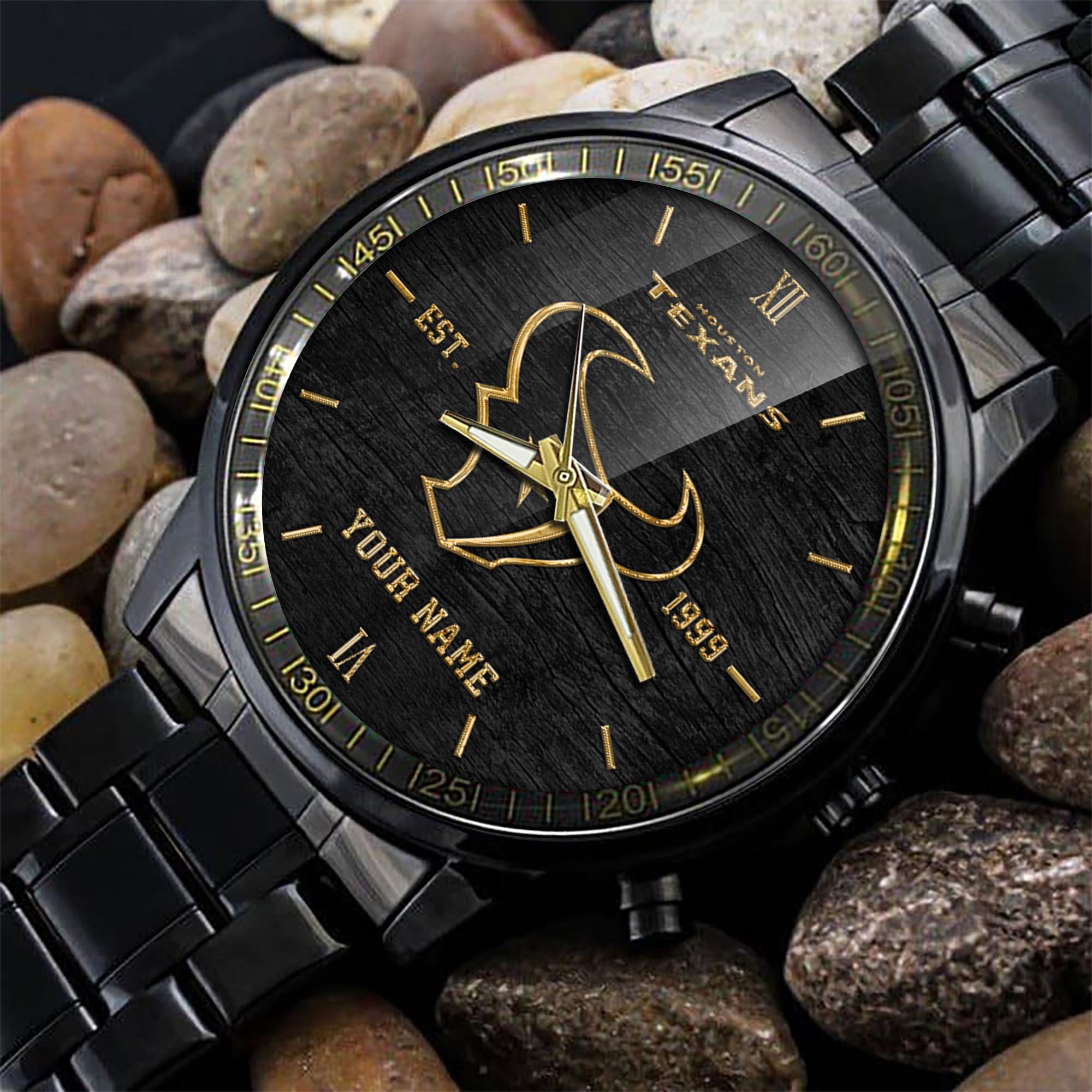 Houston-Texans-NFL-Black-Fashion-Sport-Watch-Custom-Your-Name-BW1409-3