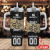 New Orleans Saints NFL 40oz Stanley Tumbler Custom Name And Number 2024 Collection STT2944