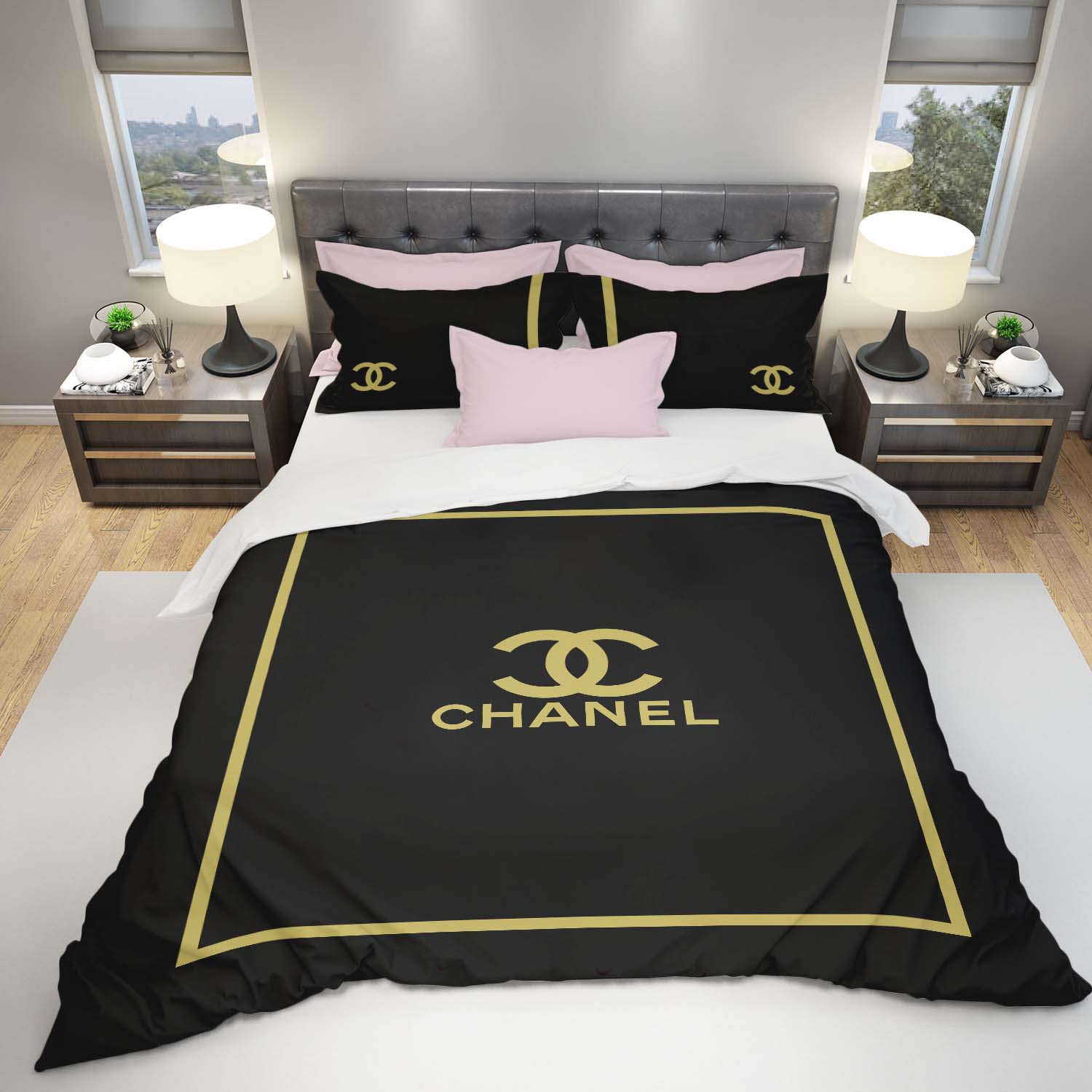 Chanel-Luxury-Bedding-Set-Bedroom-Decor-BSL1012 Chanel Luxury Bedding Set Bedroom Decor BSL1012