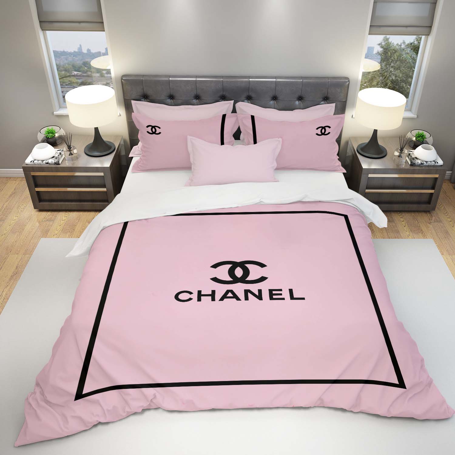 Chanel-Luxury-Bedding-Set-Bedroom-Decor-BSL1015 Chanel Luxury Bedding Set Bedroom Decor BSL1015