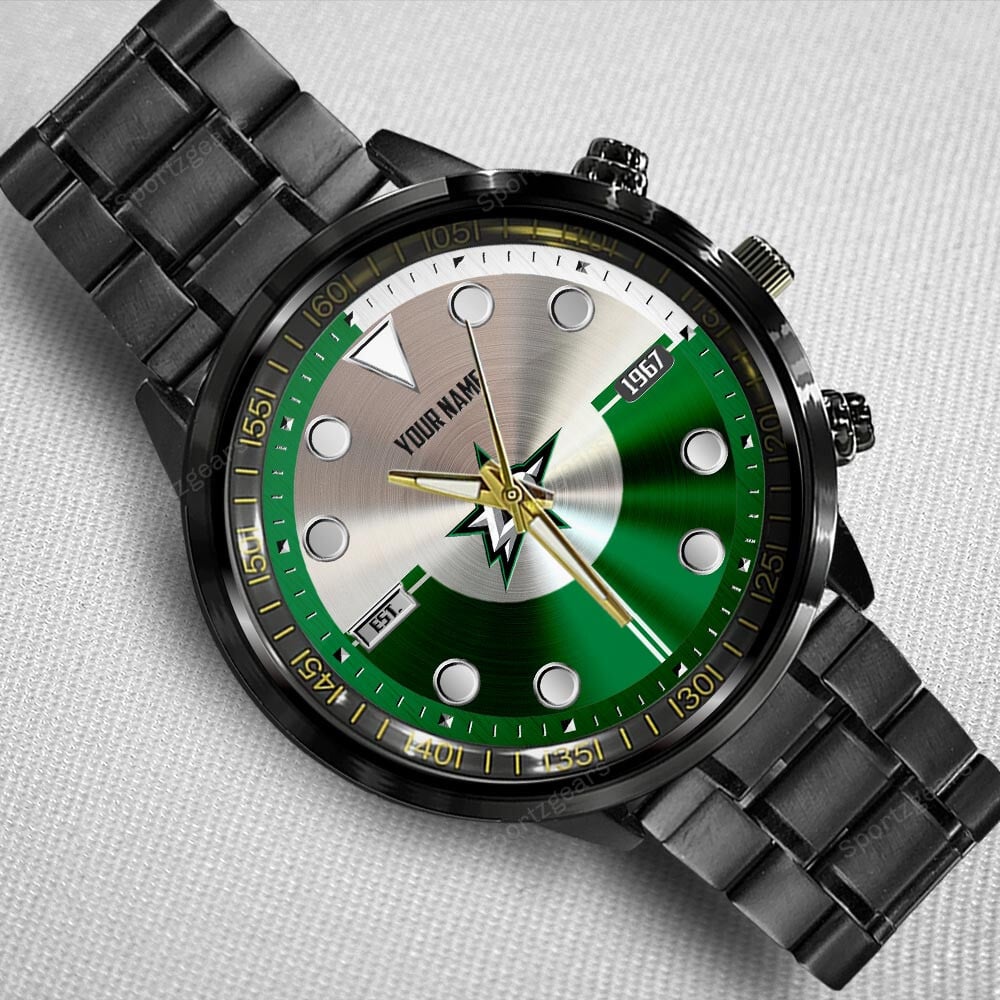 Dallas-Stars-NHL-Black-Stainless-Steel-Watch-Personalized-Gifts-For-Fans-BW1930-1