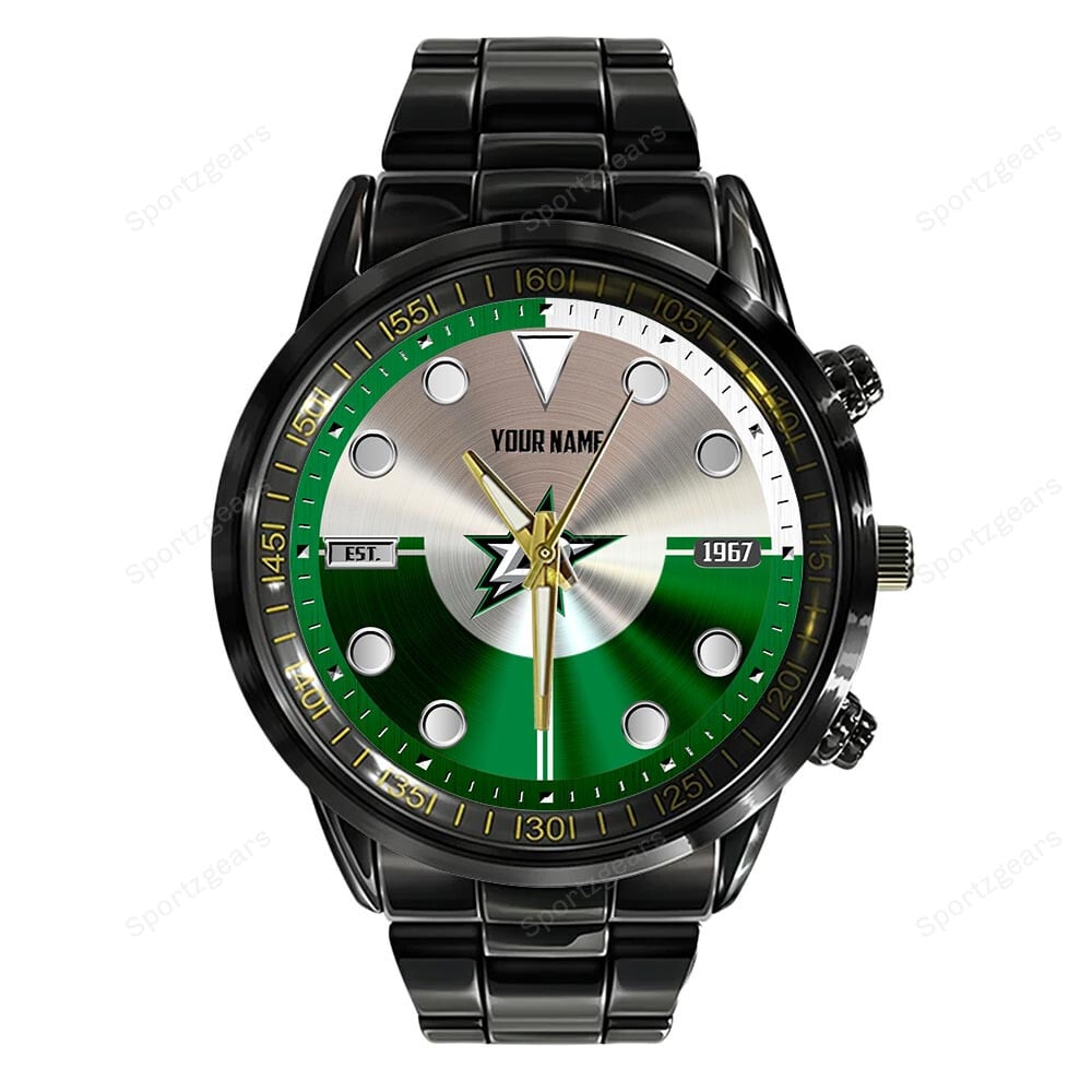 Dallas-Stars-NHL-Black-Stainless-Steel-Watch-Personalized-Gifts-For-Fans-BW1930-2