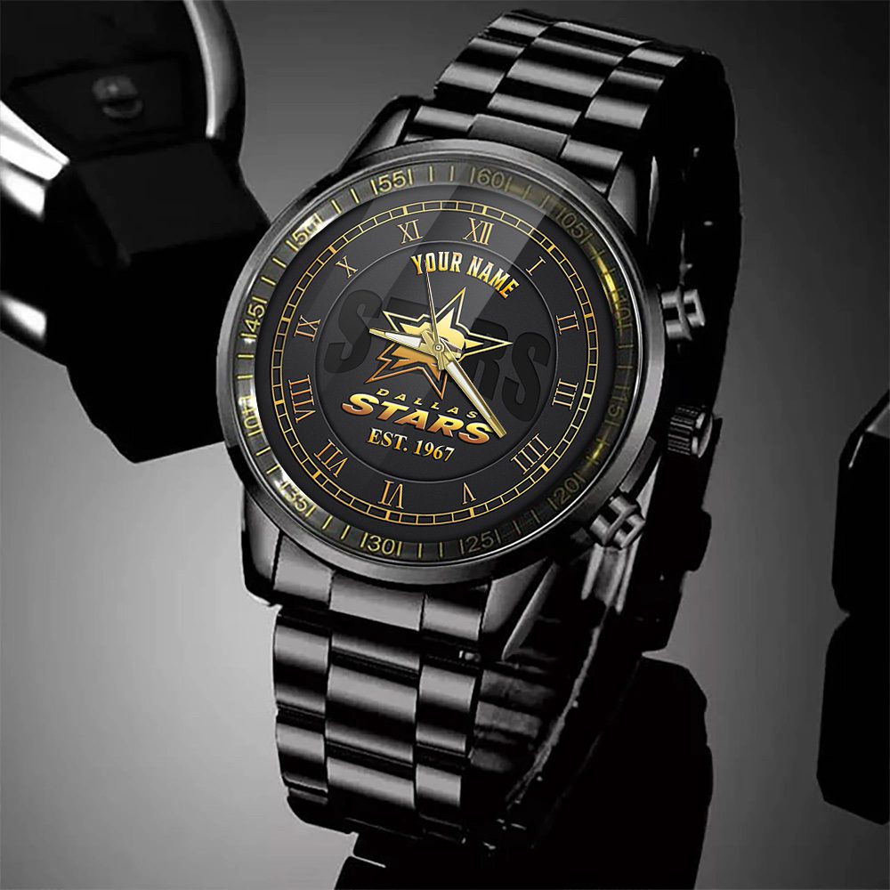 Dallas-Stars-NHL-Fashion-Black-Stainless-Steel-Watch-2024-Collection-For-Fan-BW1894-1
