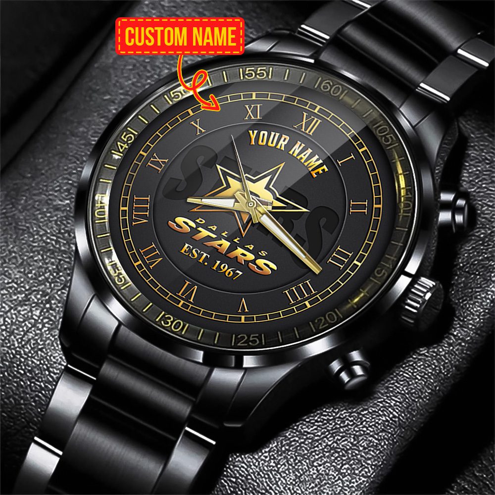 Dallas-Stars-NHL-Fashion-Black-Stainless-Steel-Watch-2024-Collection-For-Fan-BW1894 Dallas Stars NHL Fashion Black Stainless Steel Watch 2024 Collection For Fan BW1894