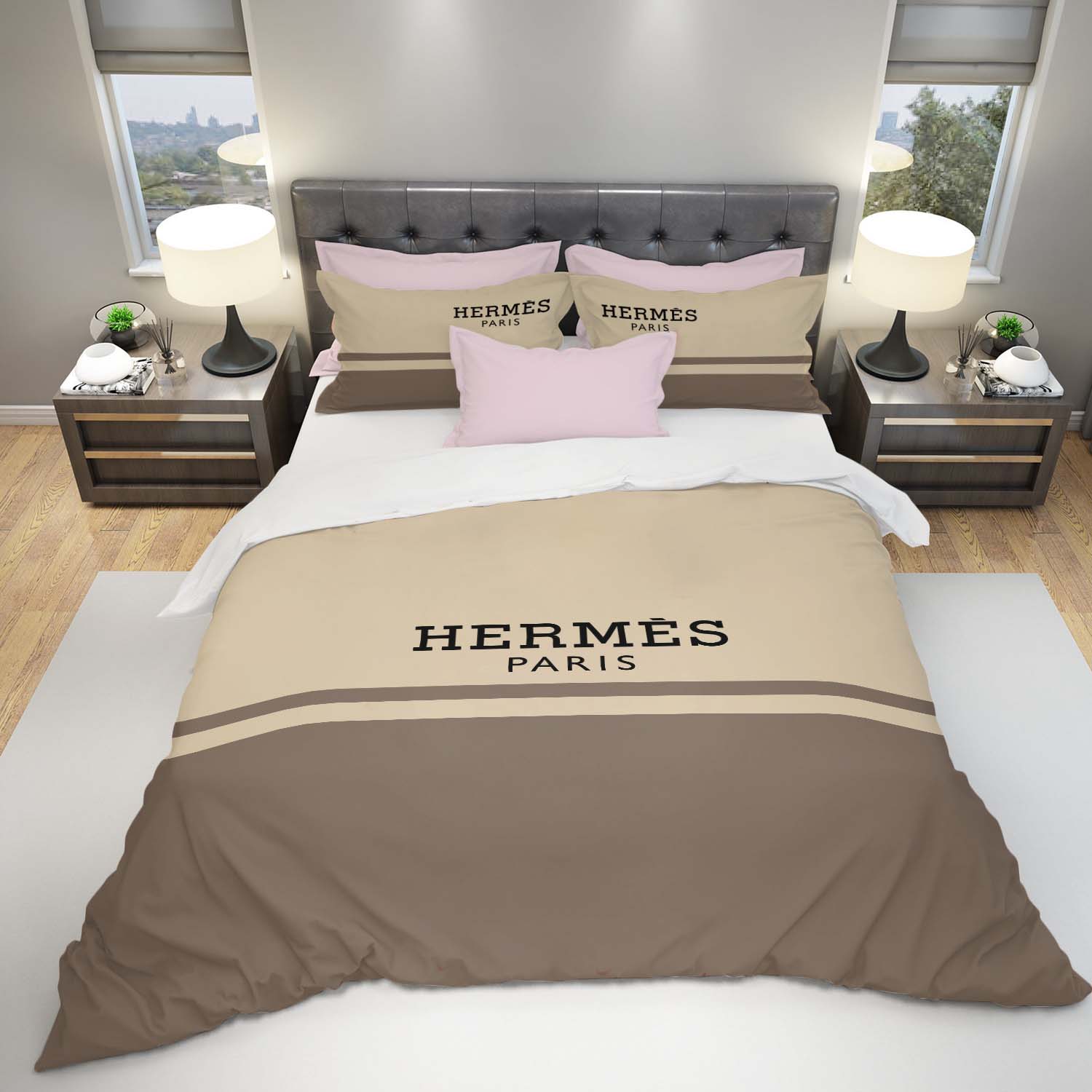 Hermes-Luxury-Bedding-Set-Bedroom-Decor-BSL1014 Hermes Luxury Bedding Set Bedroom Decor BSL1014