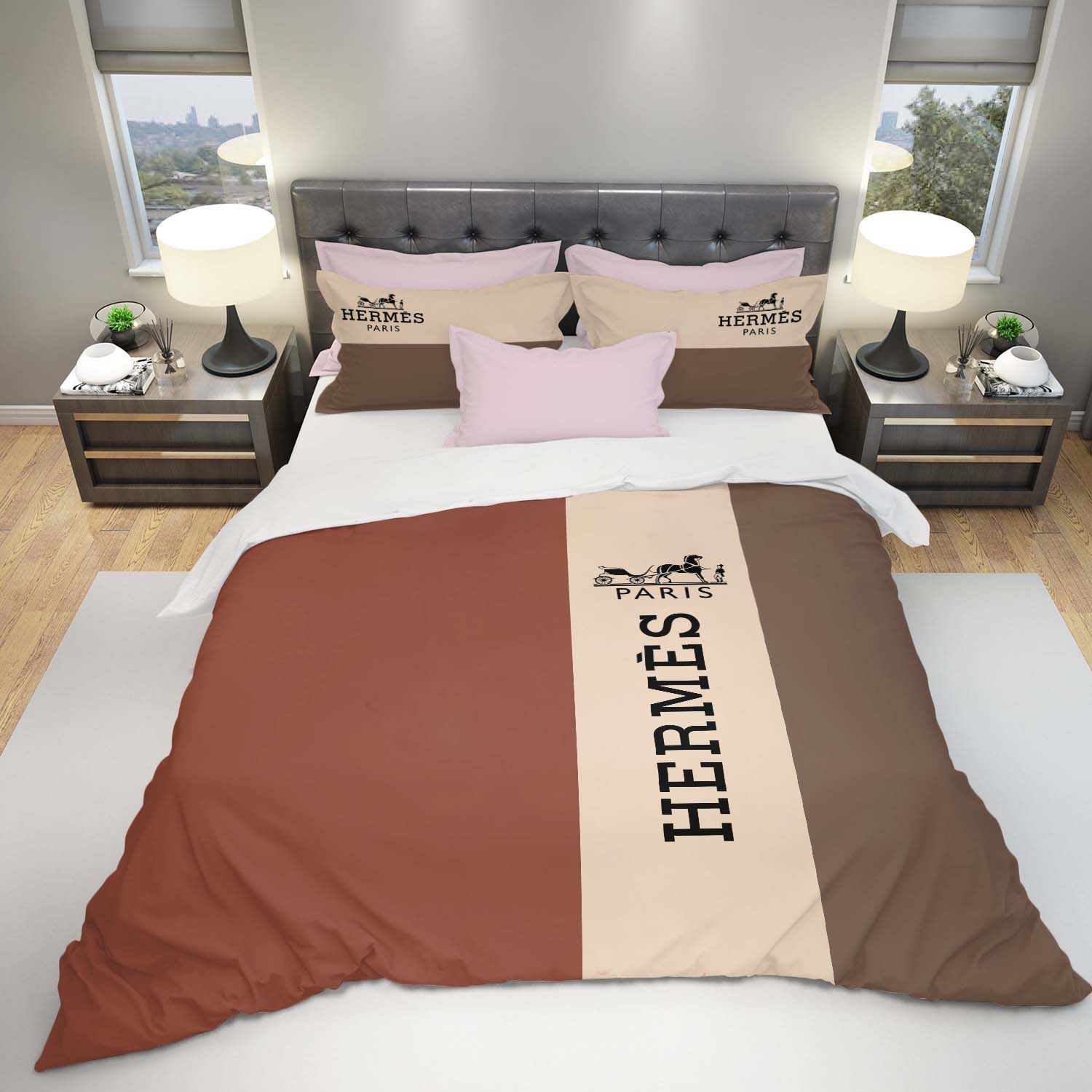 Hermes-Luxury-Bedding-Set-Bedroom-Decor-BSL1016 Hermes Luxury Bedding Set Bedroom Decor BSL1016