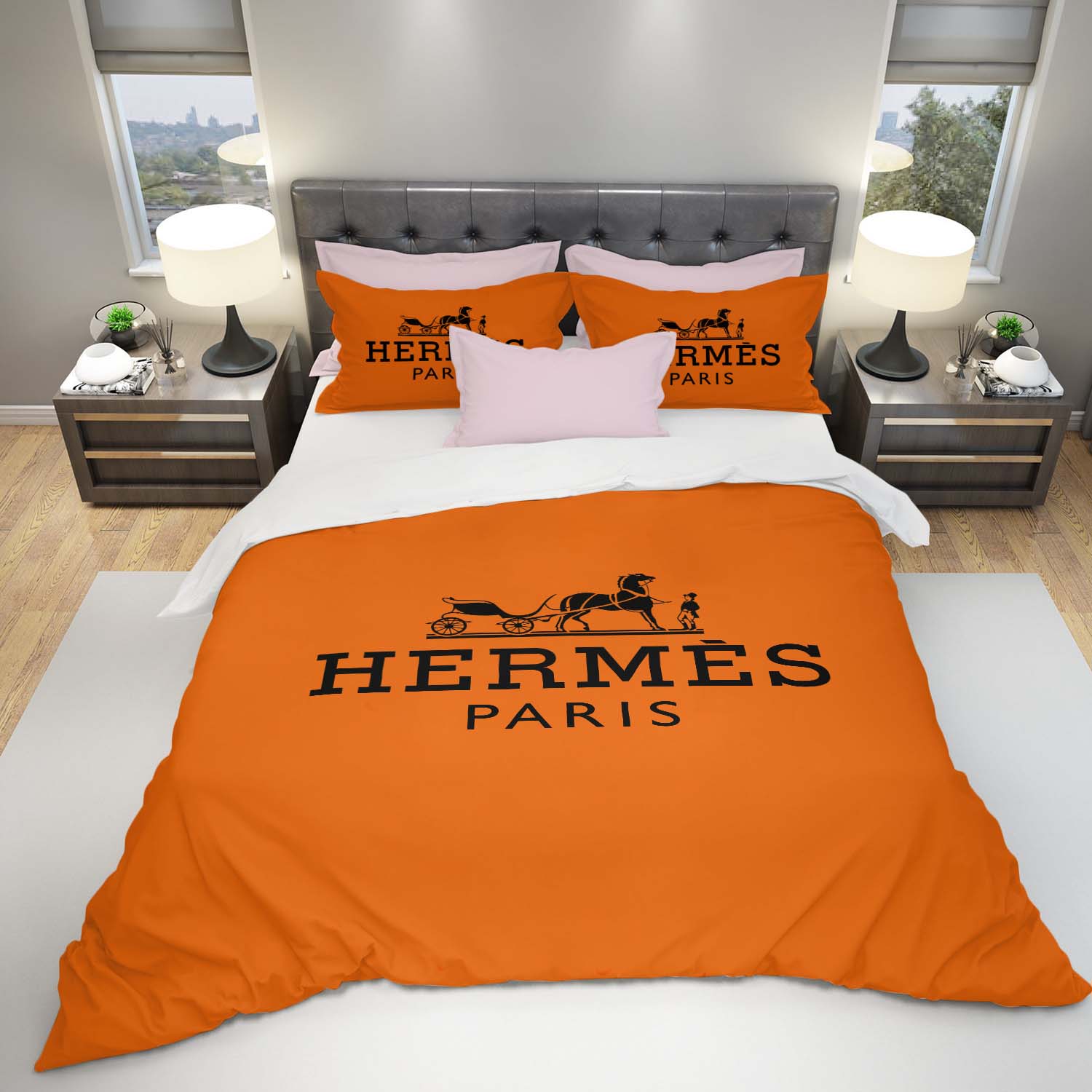 Hermes-Luxury-Bedding-Set-Bedroom-Decor-BSL1017 Hermes Luxury Bedding Set Bedroom Decor BSL1017