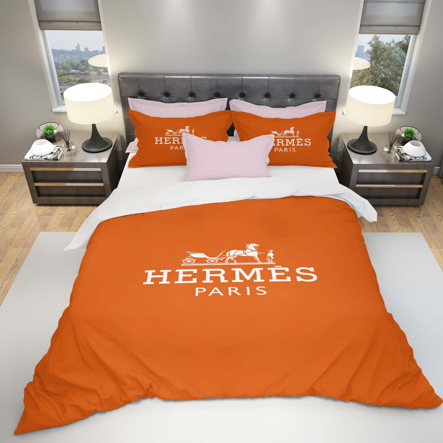Hermes-Luxury-Bedding-Set-Bedroom-Decor-BSL1018 Hermes Luxury Bedding Set Bedroom Decor BSL1018