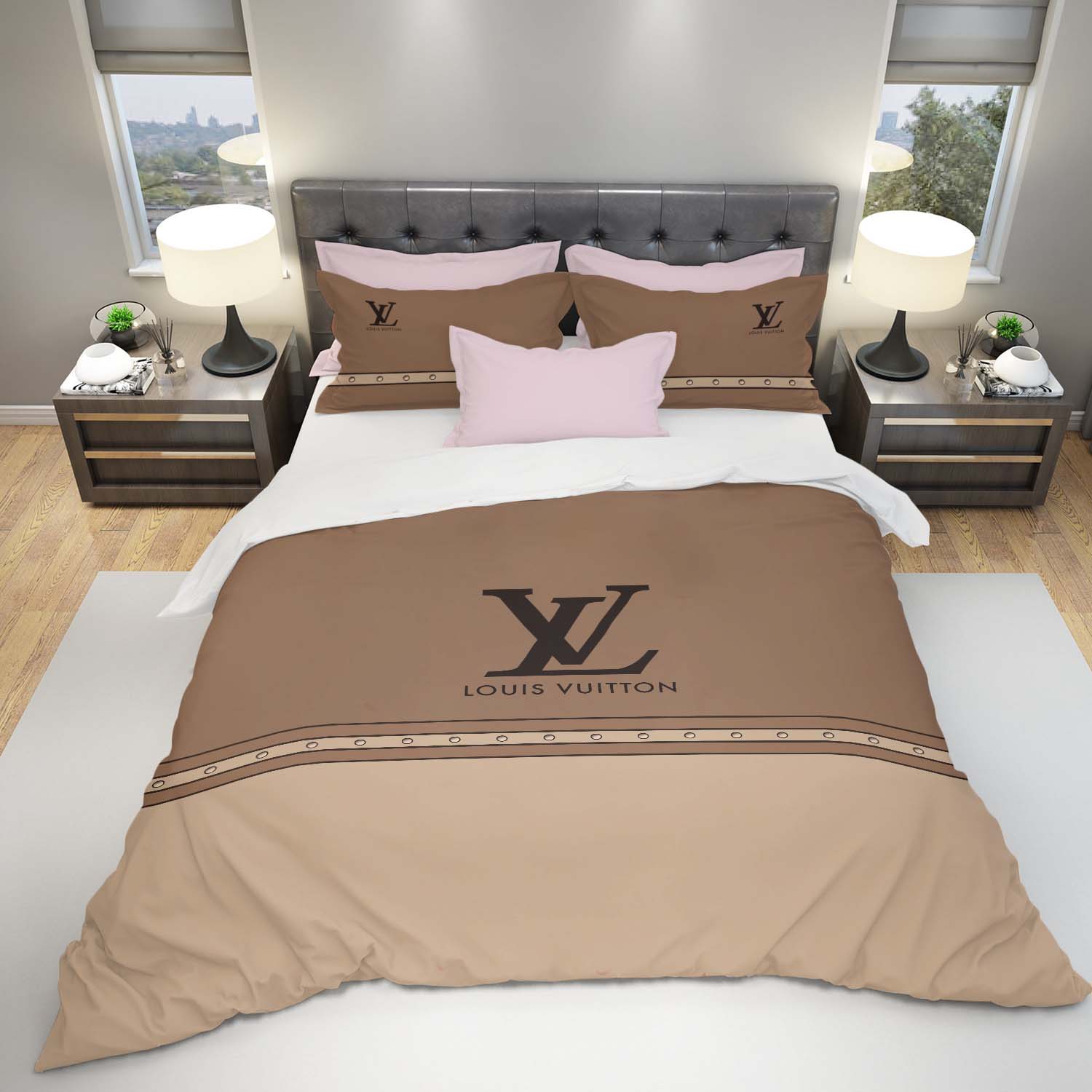 LV-Luxury-Bedding-Set-Bedroom-Decor-BSL1009 LV Luxury Bedding Set Bedroom Decor BSL1009