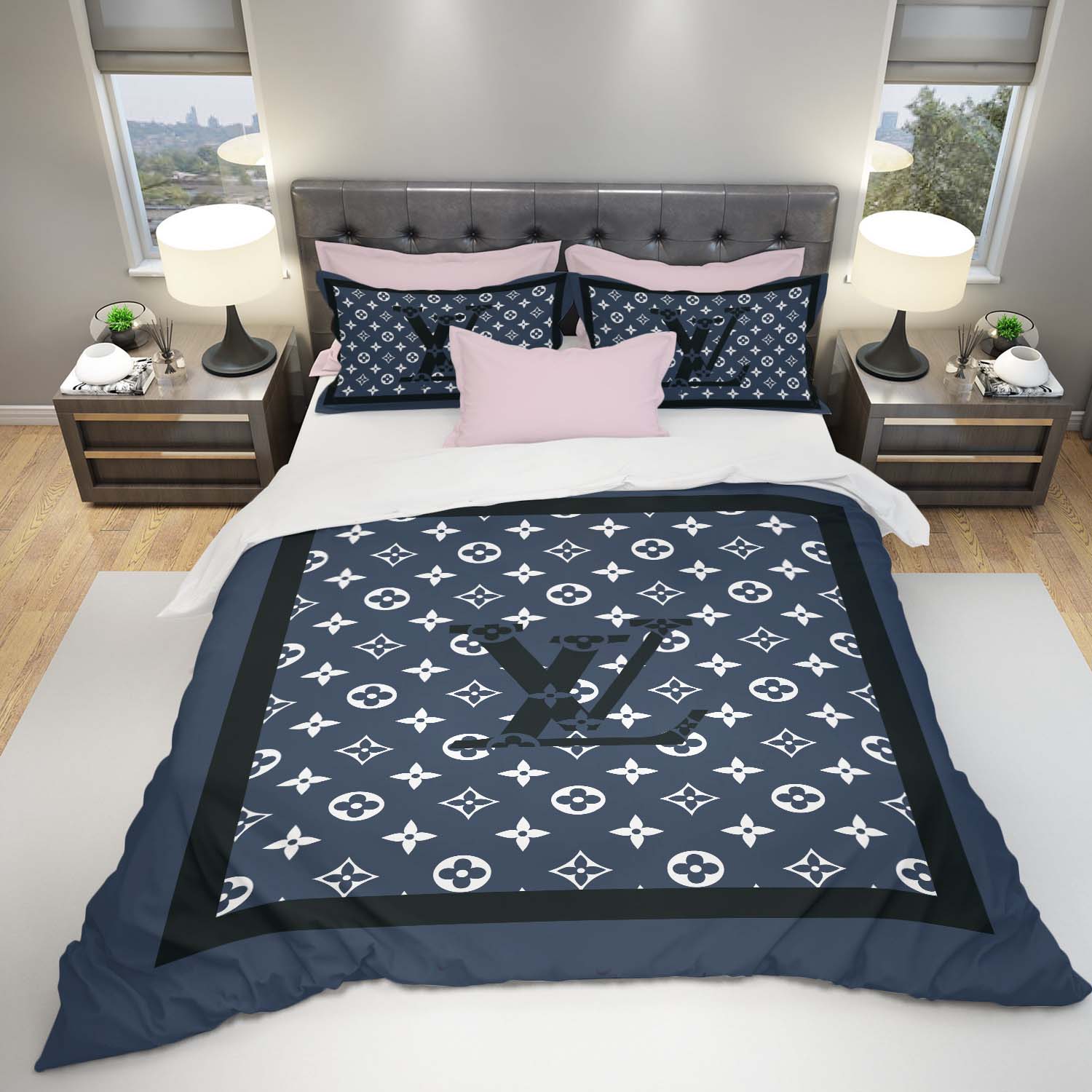 LV-Monogram-Luxury-Bedding-Set-Bedroom-Decor-BSL1001 LV Monogram Luxury Bedding Set Bedroom Decor BSL1001