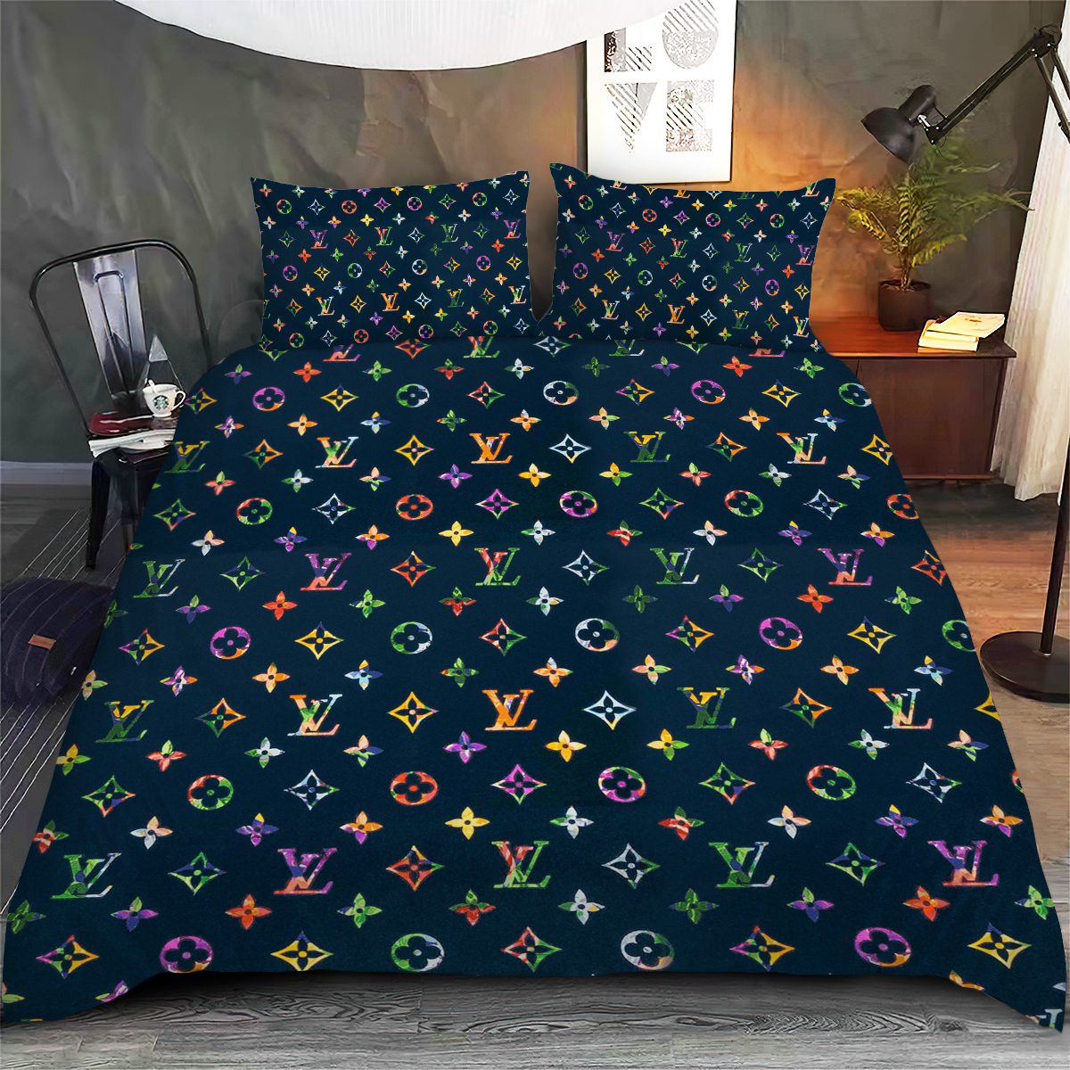 LV-Monogram-Luxury-Bedding-Set-Bedroom-Decor-BSL1027 LV Monogram Luxury Bedding Set Bedroom Decor BSL1027