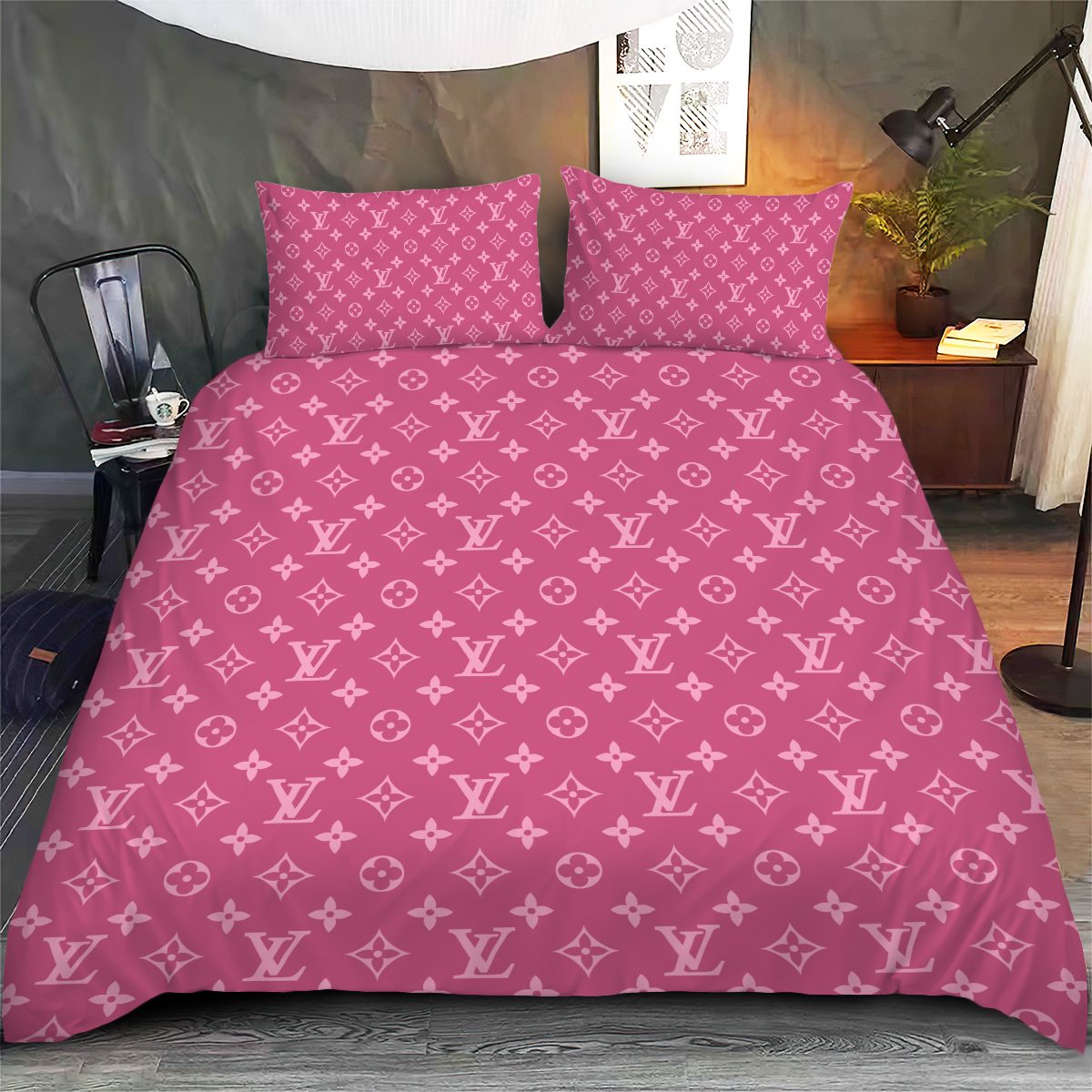 LV-Monogram-Luxury-Bedding-Set-Bedroom-Decor-BSL1029 LV Monogram Luxury Bedding Set Bedroom Decor BSL1029