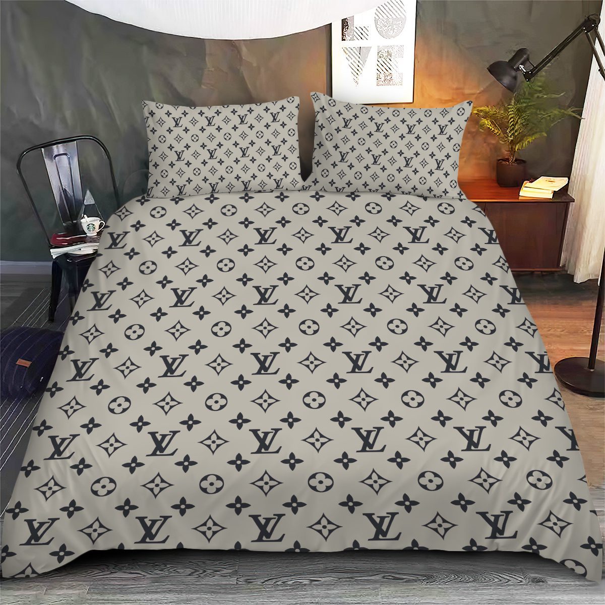 LV-Monogram-Luxury-Bedding-Set-Bedroom-Decor-BSL1030 LV Monogram Luxury Bedding Set Bedroom Decor BSL1030