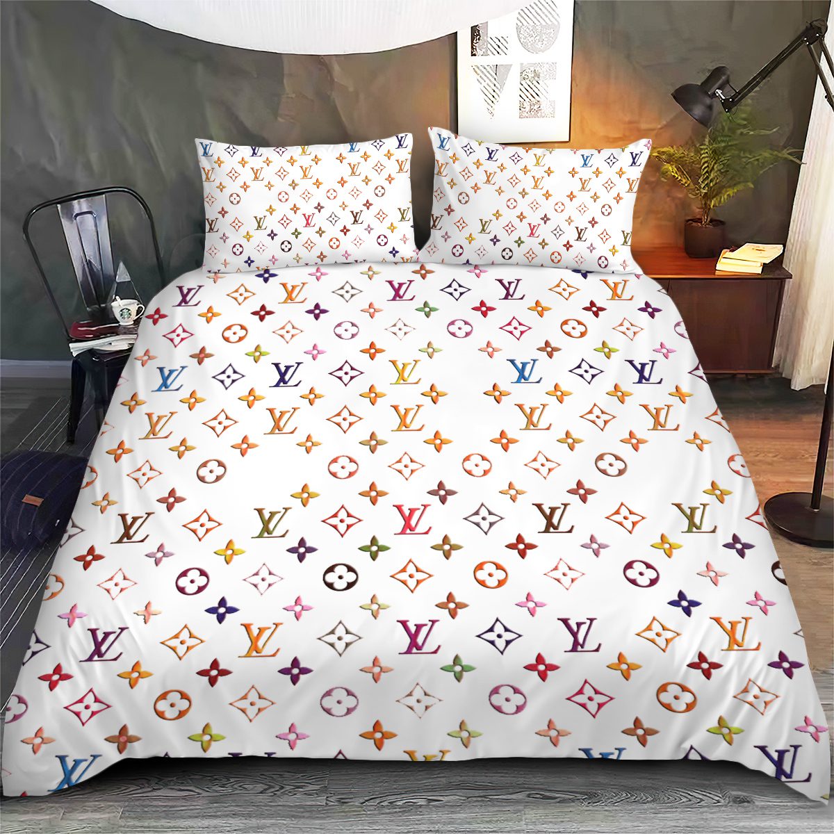LV-Monogram-Luxury-Bedding-Set-Bedroom-Decor-BSL1035 LV Monogram Luxury Bedding Set Bedroom Decor BSL1035