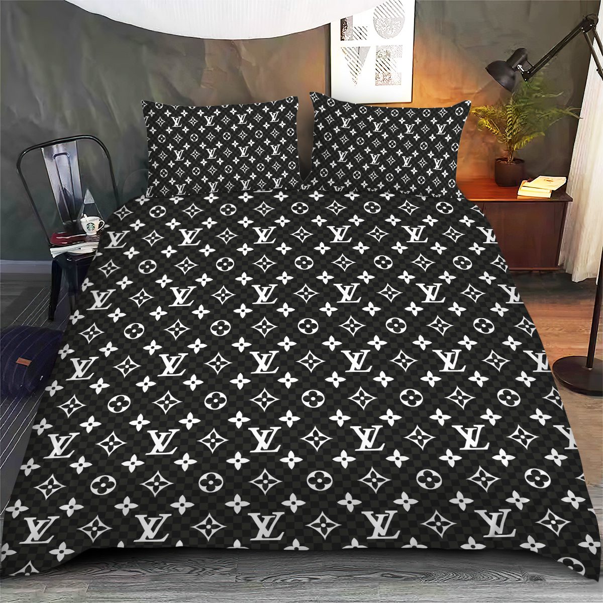 LV-Monogram-Luxury-Bedding-Set-Bedroom-Decor-BSL1041 LV Monogram Luxury Bedding Set Bedroom Decor BSL1041