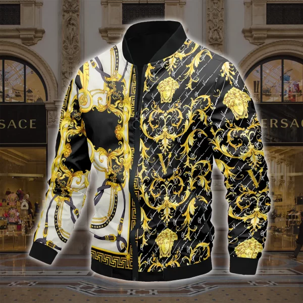 Limited Edition Versace Varsity Zipper Luxury Jacket VSJ1055