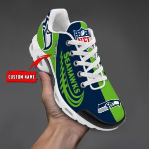 Seattle Seahawks Personalized NFL Half Color Air Max Plus TN Shoes Collection TN2646