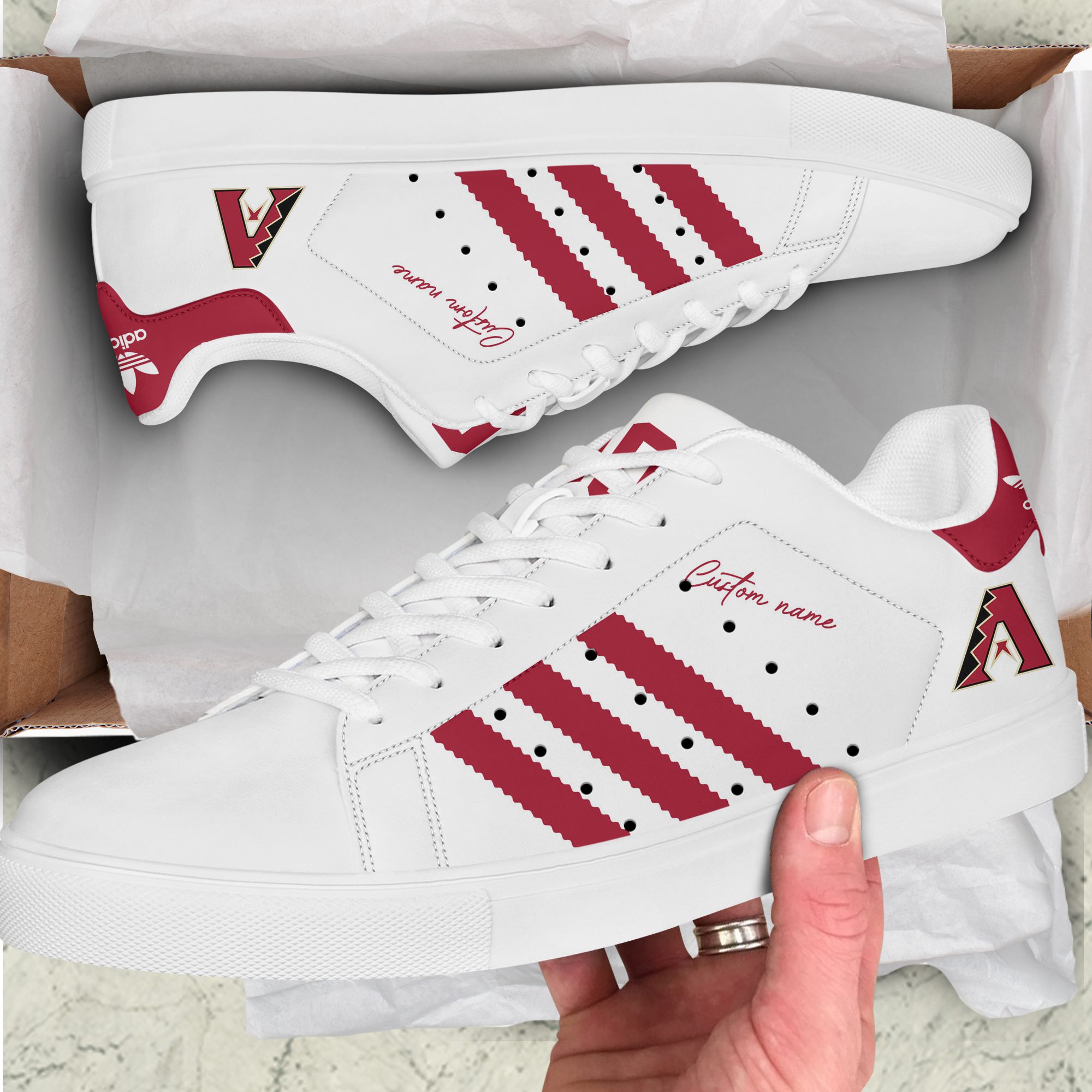 Arizona-Diamondbacks-Custom-Name-MLB-Stan-Smith-Skate-Shoes-1