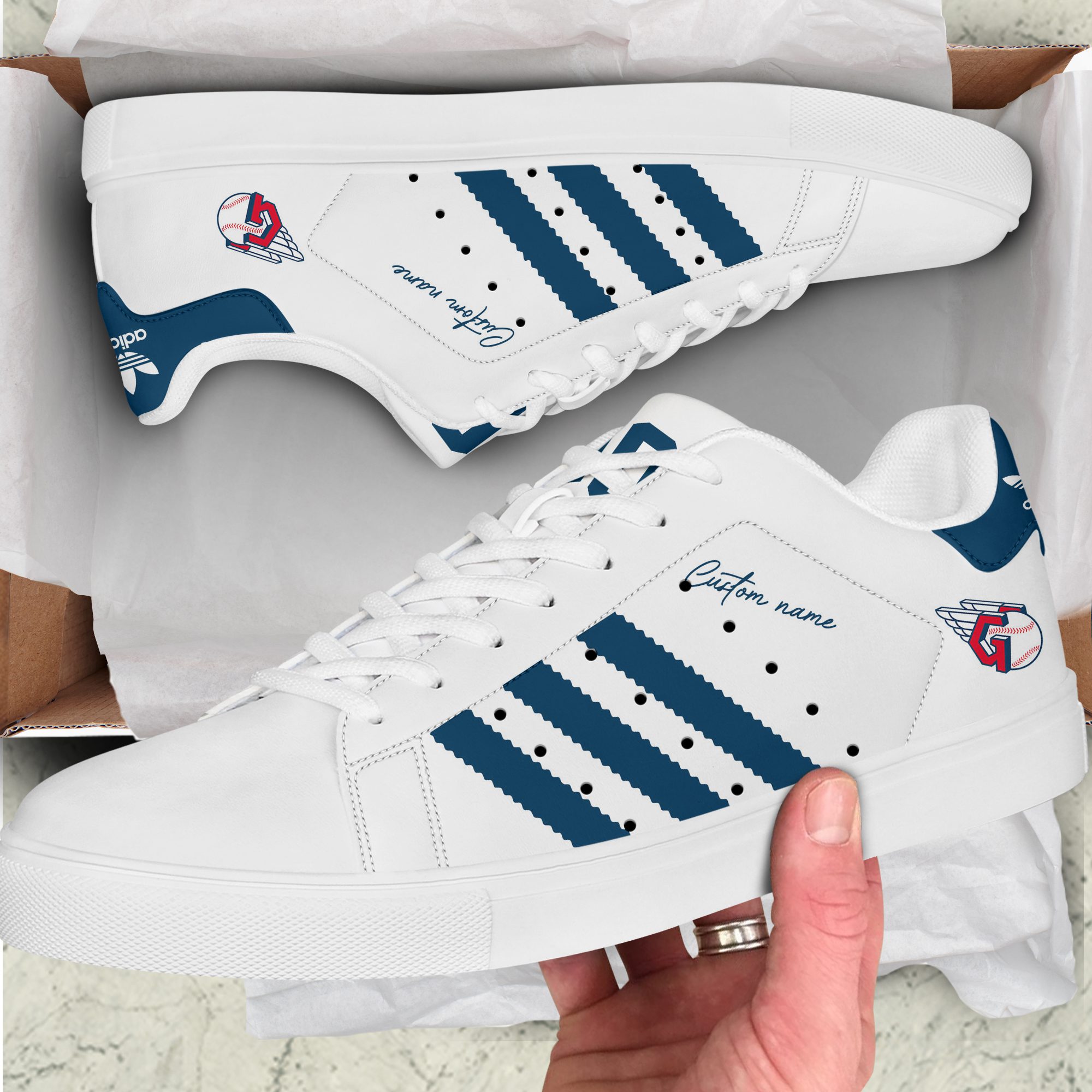Cleveland-Guardians-Custom-Name-MLB-Stan-Smith-Skate-Shoes-1