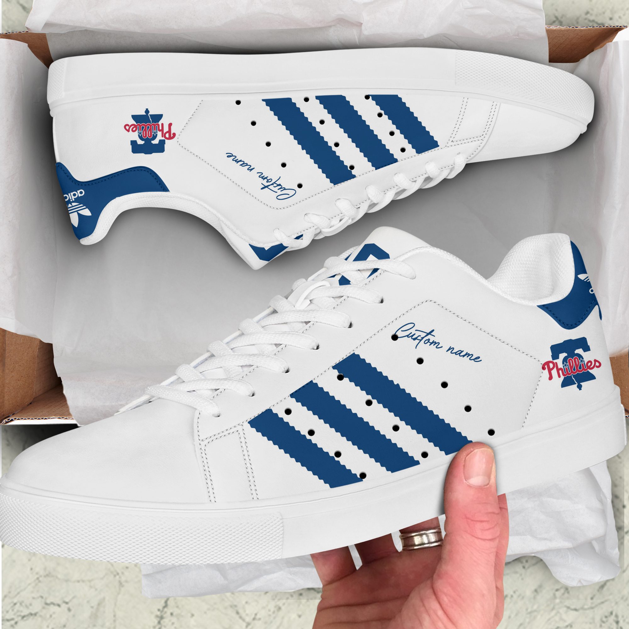 Philadelphia-Phillies-Custom-Name-MLB-Stan-Smith-Skate-Shoes-1