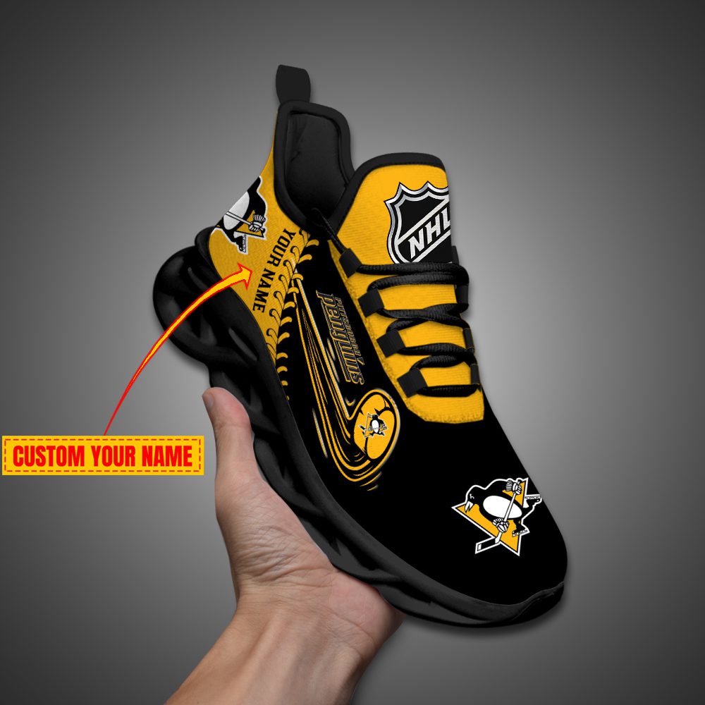 Pittsburgh-Penguins-NHL-2024-Max-Soul-Shoes-Custom-Name-Gift-For-Fans-MSW1272 Pittsburgh Penguins NHL 2024 Max Soul Shoes Custom Name Gift For Fans MSW1272