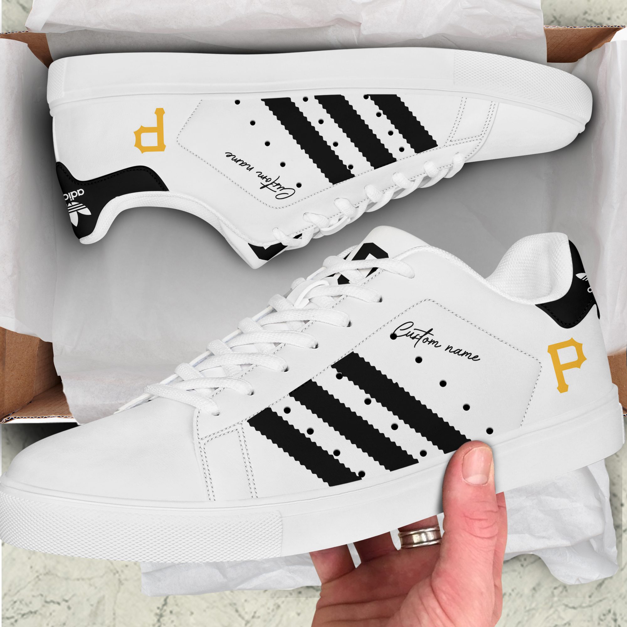 Pittsburgh-Pirates-Custom-Name-MLB-Stan-Smith-Skate-Shoes-1