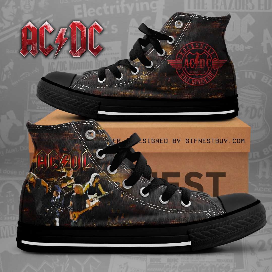 ACDC-High-Top-Canvas-Shoes-GHT1102 AC/DC High Top Canvas Shoes  GHT1102