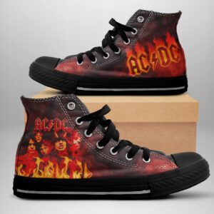 AC/DC High Top Canvas Shoes  GHT1108