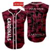 Arizona Cardinals Camo Sleeveless Baseball Jersey Tank Top Custom Name BBTJ1065