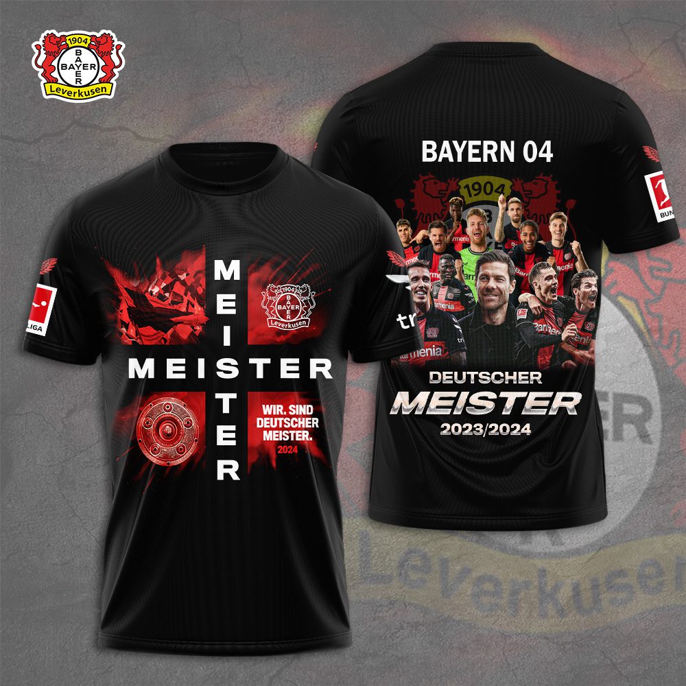 Bayer-Leverkusen-3D-Champion-2024-Unisex-Shirt-For-Fans-TSM1048 Bayer Leverkusen 3D Champion 2024 Unisex Shirt For Fans TSM1048