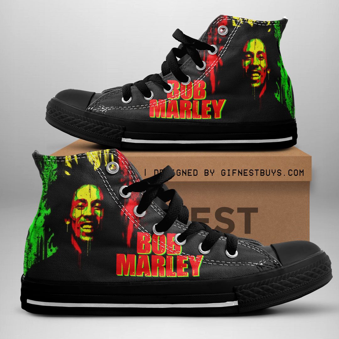 Bob-Marley-High-Top-Canvas-Shoes-GHT1056 Bob Marley High Top Canvas Shoes GHT1056