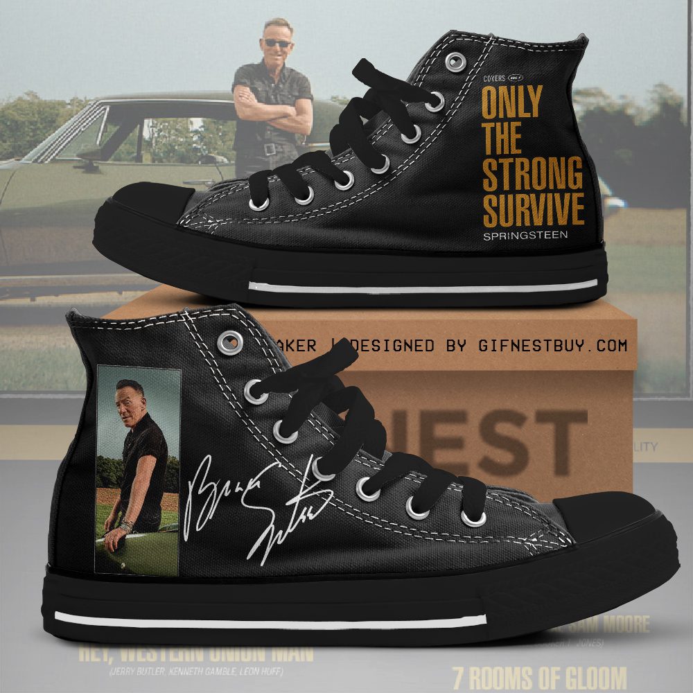Bruce-Springsteen-High-Top-Canvas-Shoes-GHT1152 Bruce Springsteen High Top Canvas Shoes  GHT1152