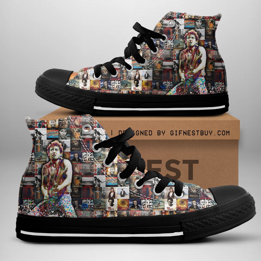 Bruce-Springsteen-High-Top-Canvas-Shoes-GHT1167 Bruce Springsteen High Top Canvas Shoes  GHT1167