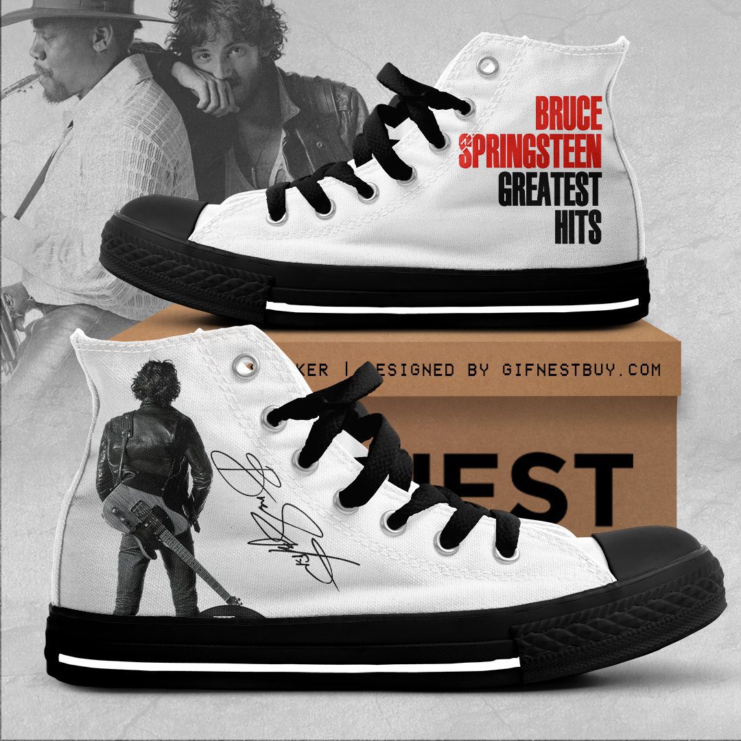Bruce-Springsteen-High-Top-Canvas-Shoes-GHT1169 Bruce Springsteen High Top Canvas Shoes  GHT1169