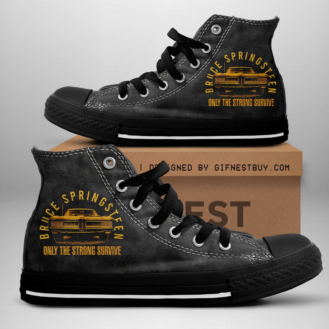 Bruce-Springsteen-High-Top-Canvas-Shoes-GHT1171 Bruce Springsteen High Top Canvas Shoes  GHT1171