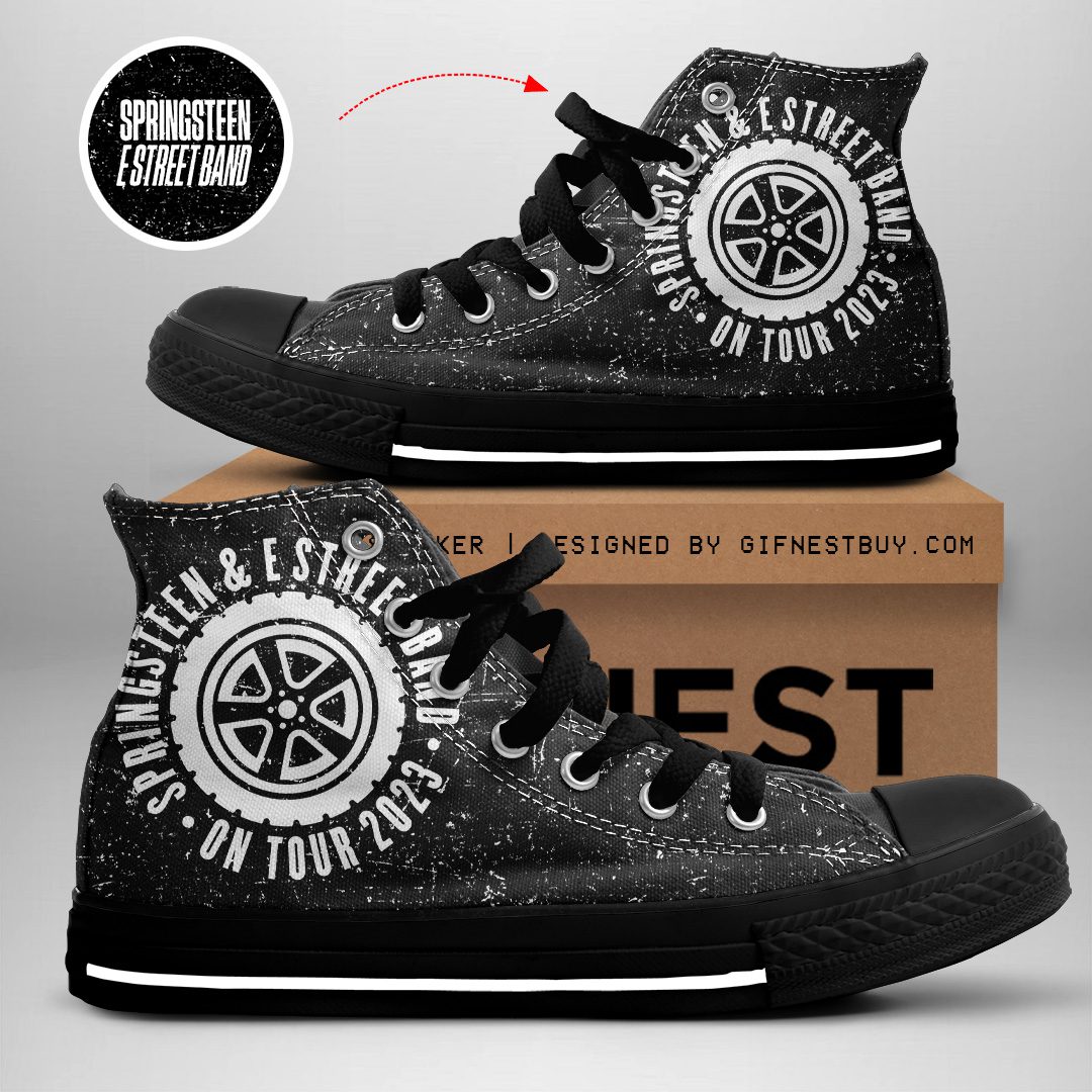 Bruce-Springsteen-High-Top-Canvas-Shoes-GHT1173 Bruce Springsteen High Top Canvas Shoes  GHT1173