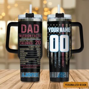 Detroit Lions NFL Best Dad Ever Personalized Stanley Tumbler 40Oz