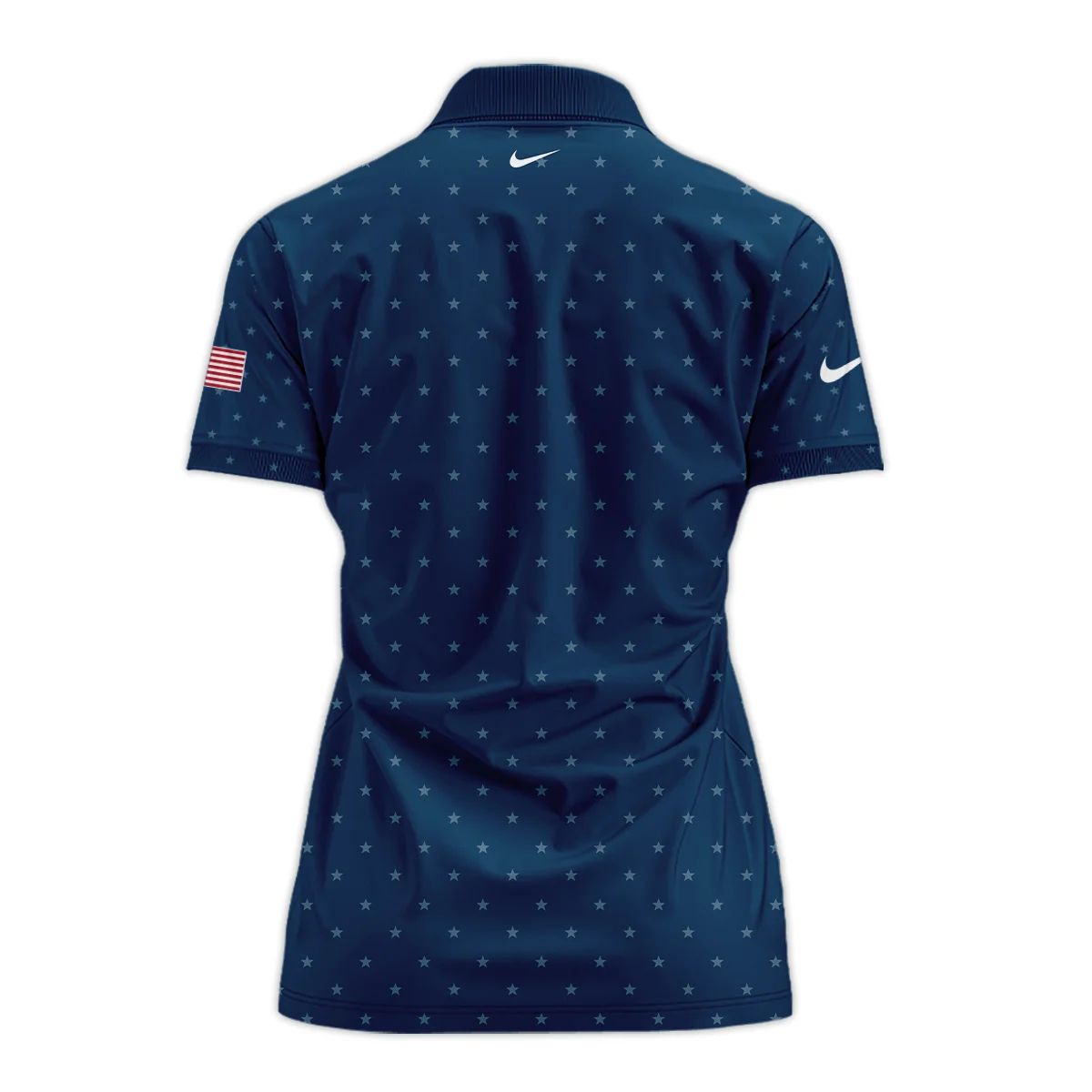 Golf-Navy-Blue-Star-American-Nike-79th-U.S.-Womens-Open-Lancaster-Short-Polo-Shirt-2