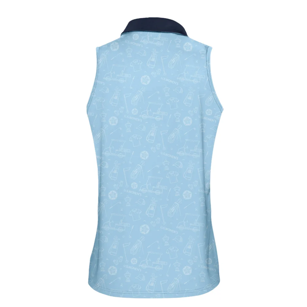 Golf-Pattern-Blue-79th-U.S.-Womens-Open-Lancaster-Callaway-Sleeveless-Polo-Shirt-Golf-Sport-Sleeveless-Polo-Shirt-2