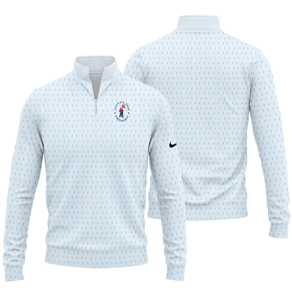 Golf Pattern Cup Light Blue Green 124th U.S. Open Pinehurst Nike Quarter-Zip Jacket