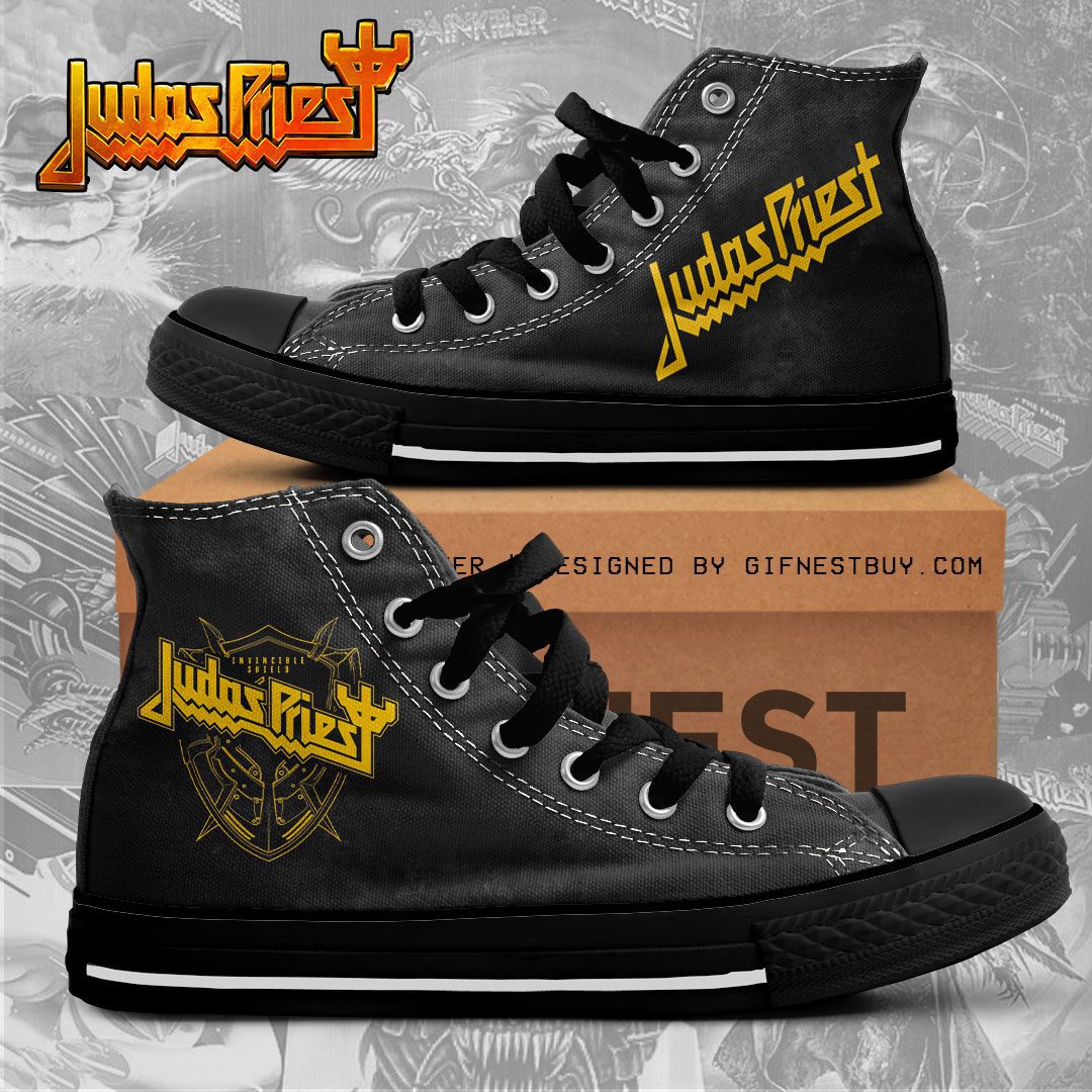 Judas-Priest-High-Top-Canvas-Shoes-GHT1074 Judas Priest High Top Canvas Shoes  GHT1074
