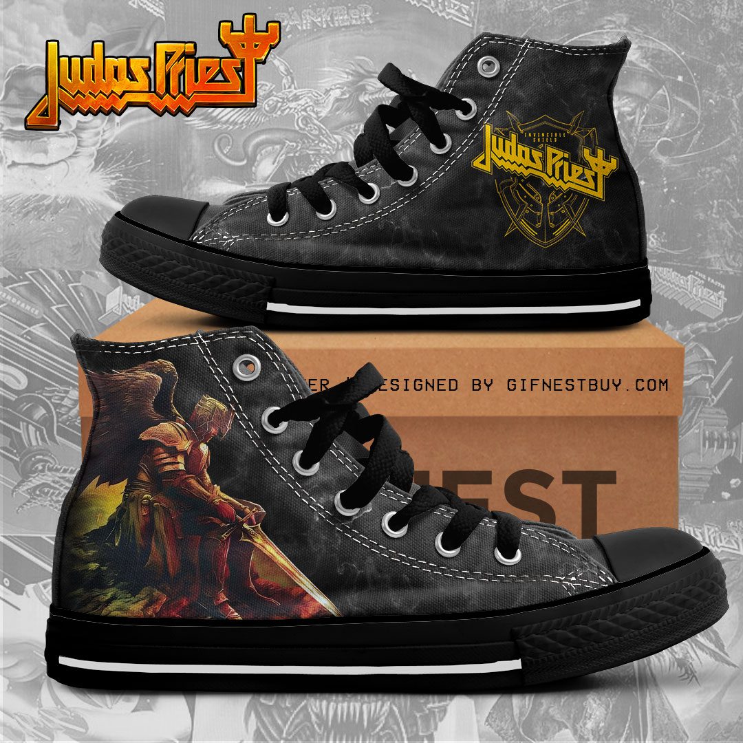 Judas-Priest-High-Top-Canvas-Shoes-GHT1076 Judas Priest High Top Canvas Shoes  GHT1076
