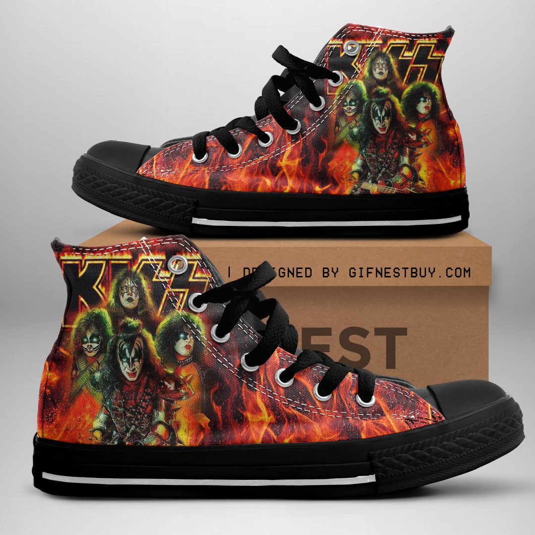 Kiss-Band-High-Top-Canvas-Shoes-GHT1092 Kiss Band High Top Canvas Shoes  GHT1092