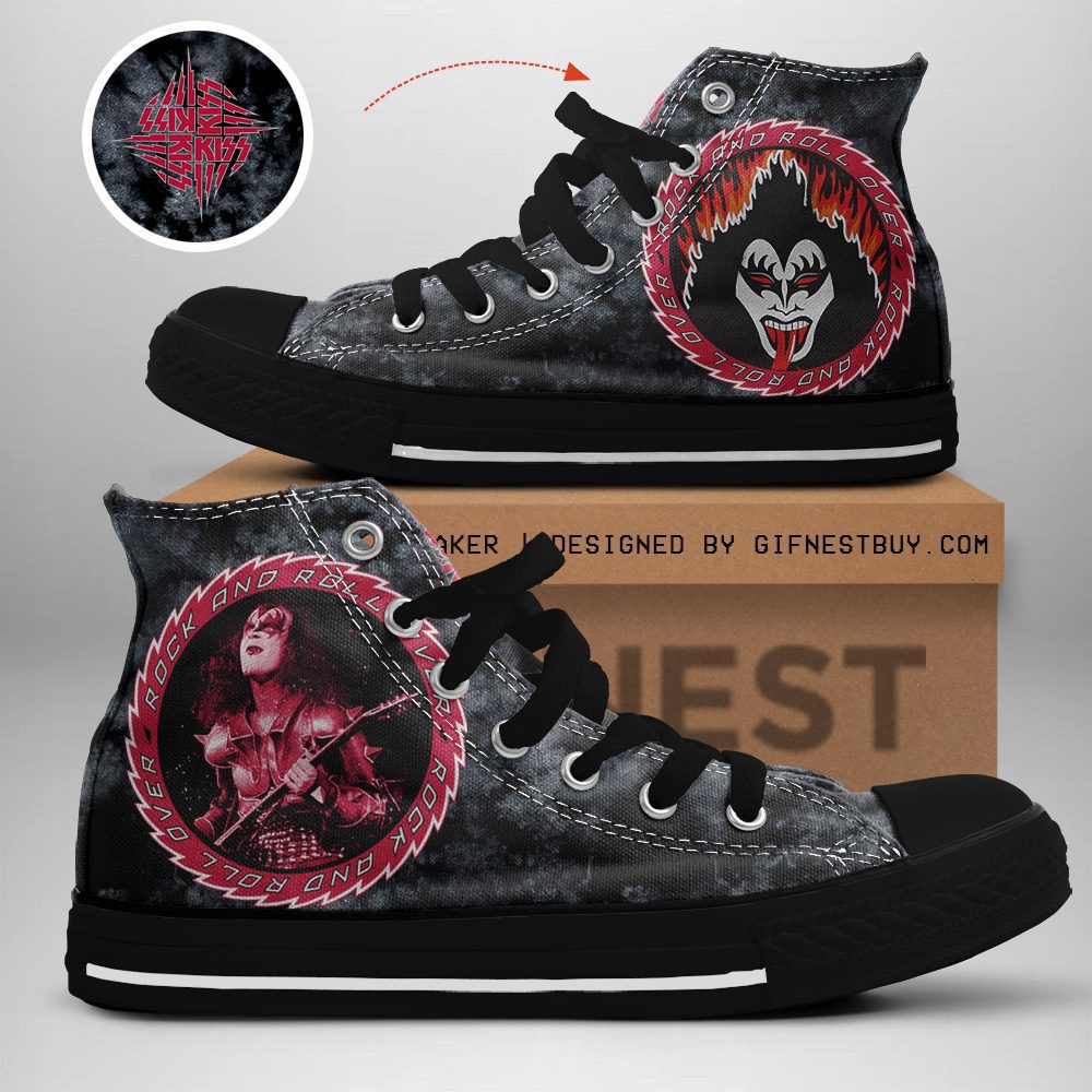 Kiss-Band-High-Top-Canvas-Shoes-GHT1095 Kiss Band High Top Canvas Shoes  GHT1095